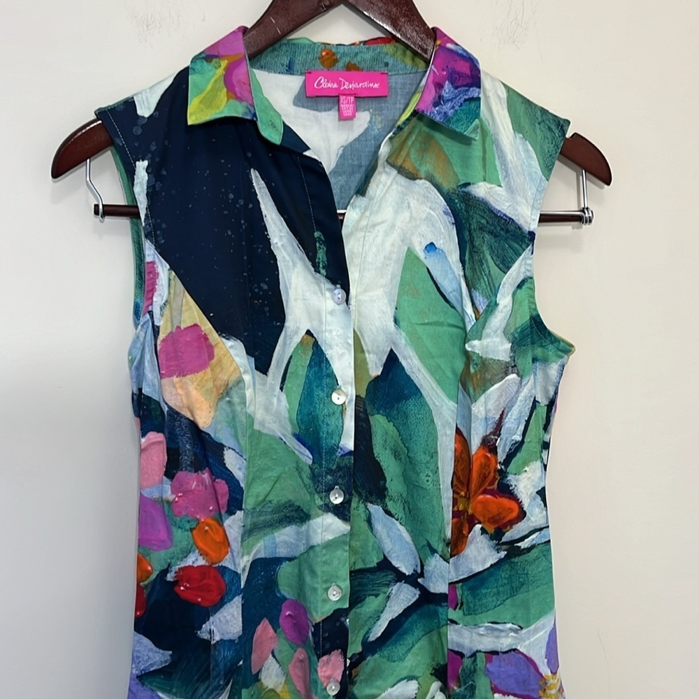 Claire Desjardins Women’s Sleeveless Floral Dress Size XS - Picture 2 of 7